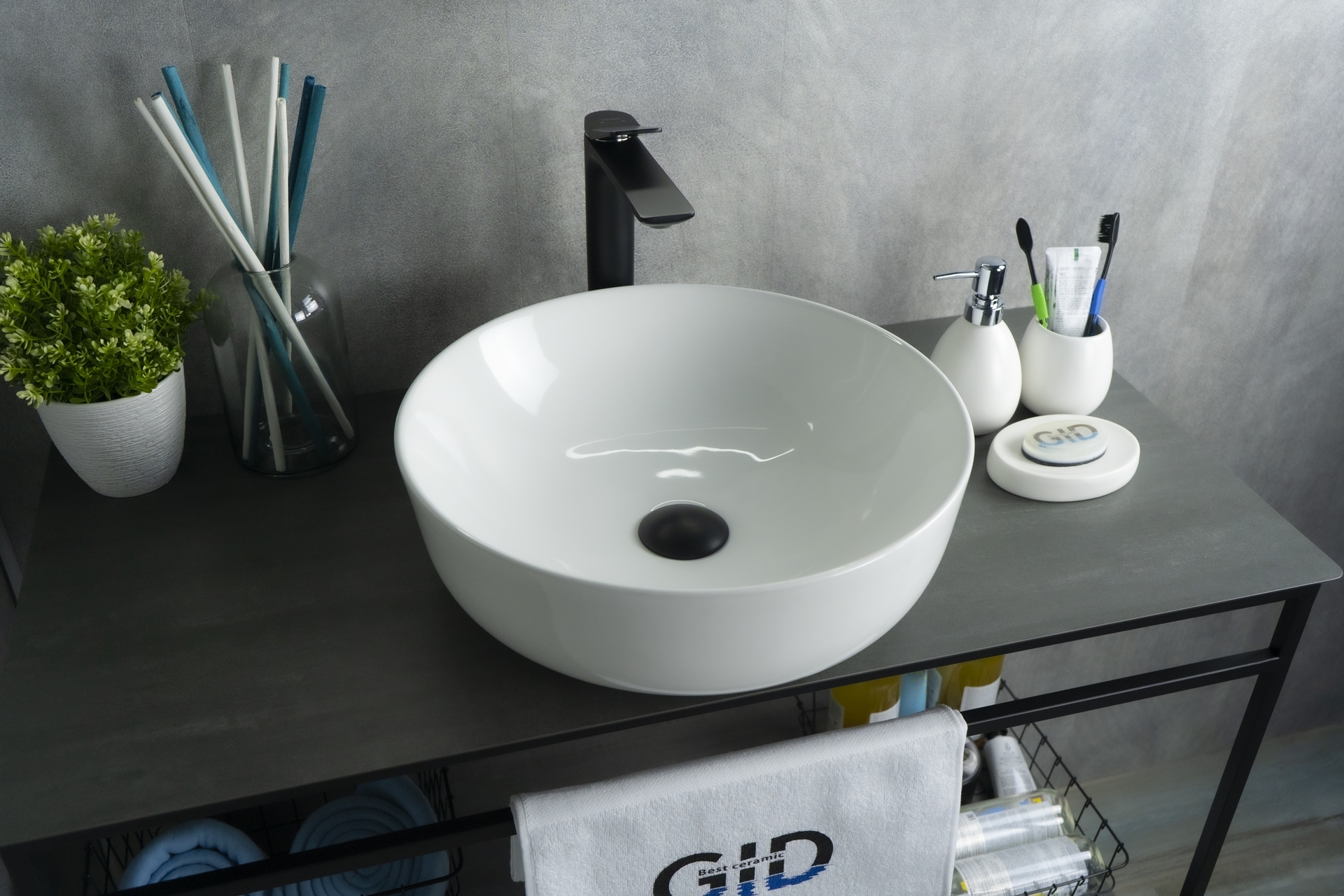 

Накладная раковина Gid 41.5 D1315 белая