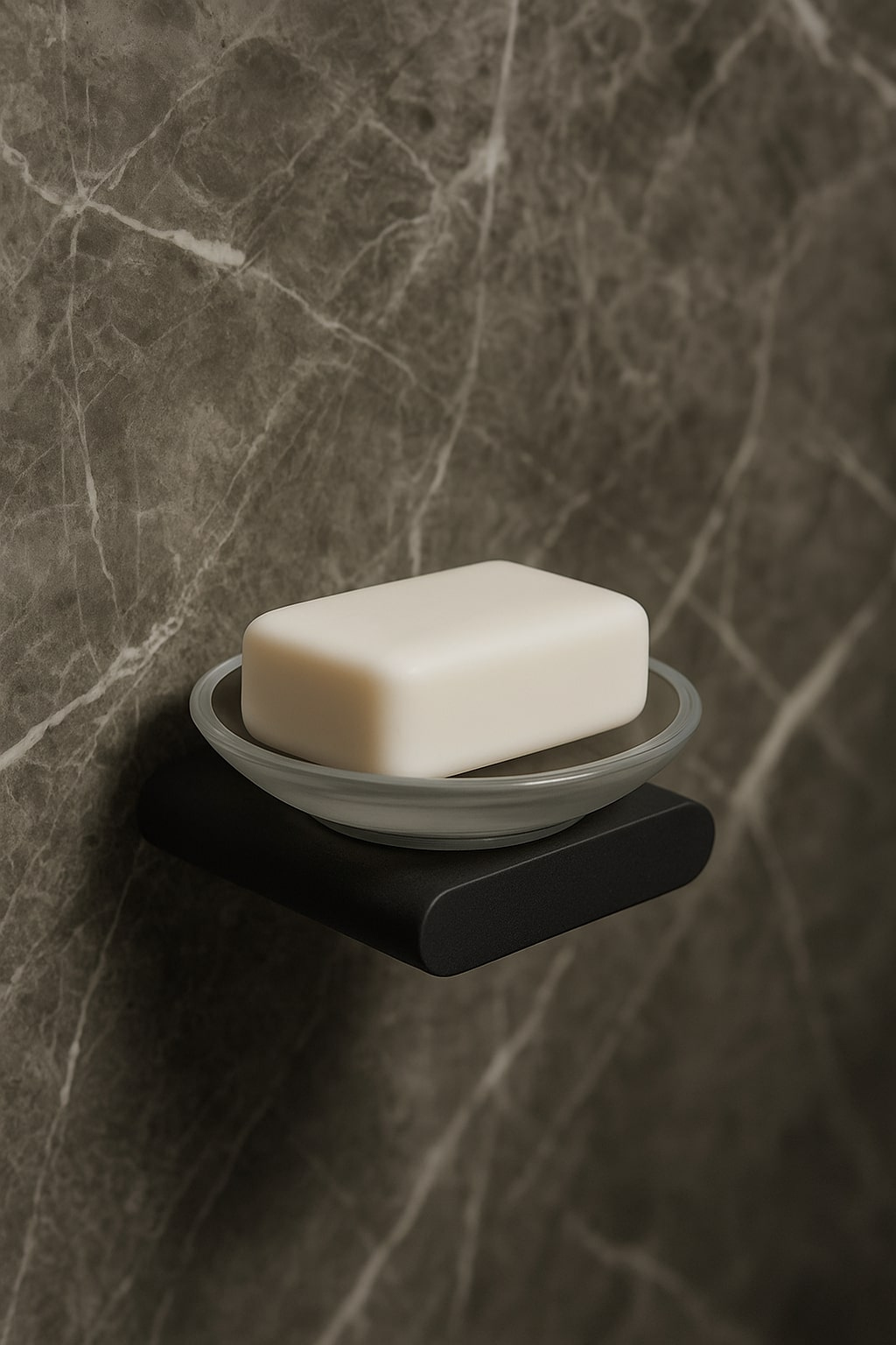 Мыльница Knotlor SD101BL стеклянная черная 2450₽