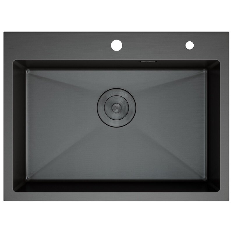 Кухонная мойка DQ нержавеющая сталь графит (DKS605006)