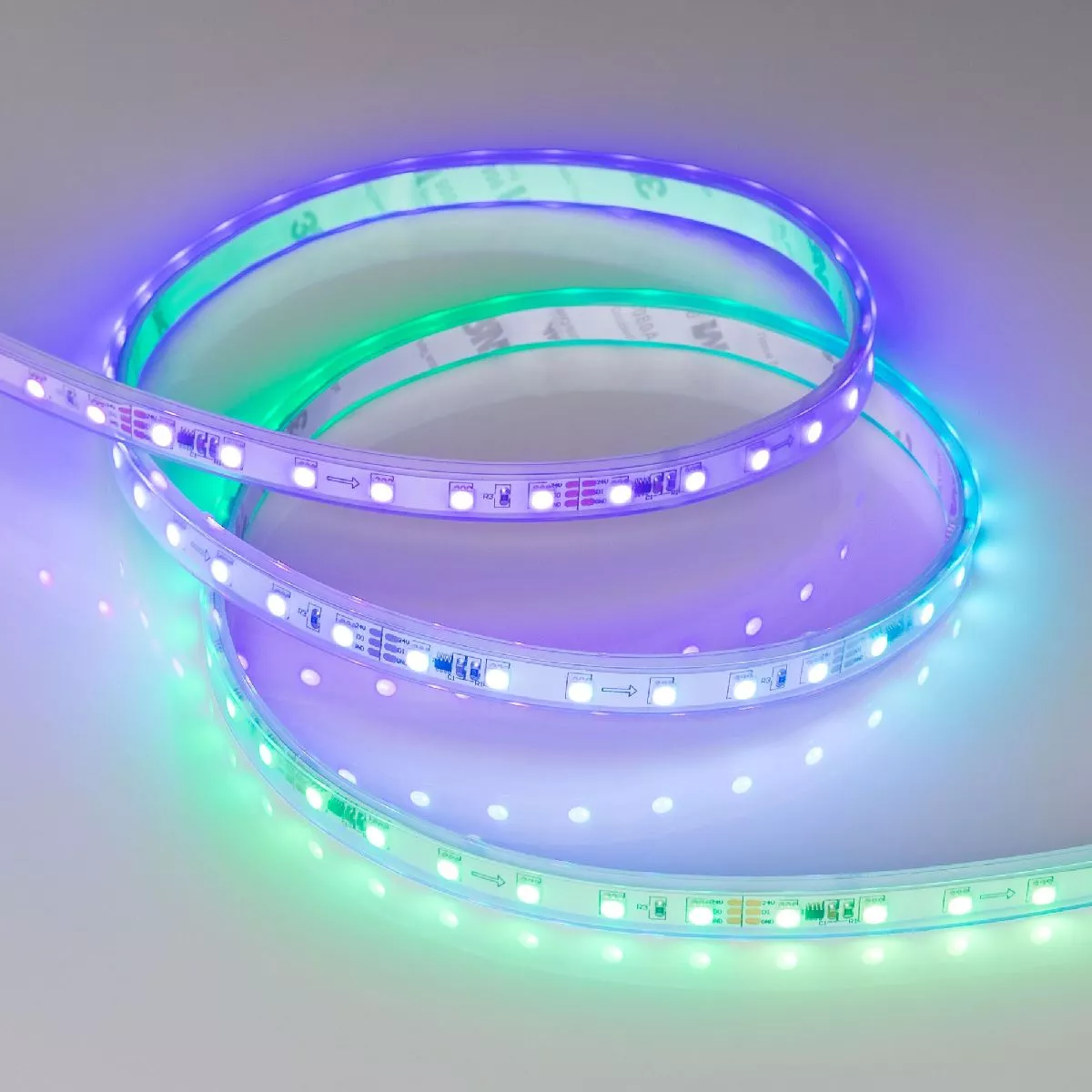 

Светодиодная герметичная лента Arlight SPI-PS-A120-12mm 24V RGB-PX6-BPT (23 W/m, IP67, 2835, 5m) 049452