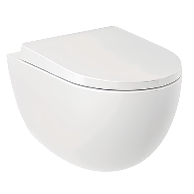 Унитаз подвесной Kludi RESA D 24WCSET43 безободковый с микролифтом глянцевый белый 31569₽