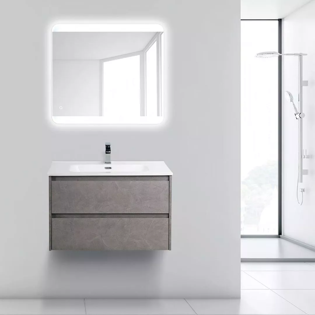 Мебель для ванной BelBagno Kraft 80 pietra grigio, цвет серый - фото 1