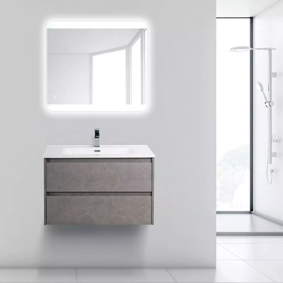 

Тумба с раковиной BelBagno Kraft 80 pietra grigio, Серый