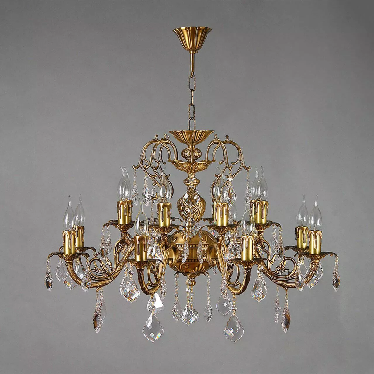 

Подвесная люстра Ambiente Alicante 8888/8+8 AB Leaf Crystal