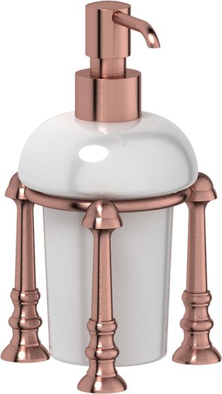 Дозатор для жидкого мыла 3SC Antic Copper (STI 629), белый, фарфор  - купить со скидкой