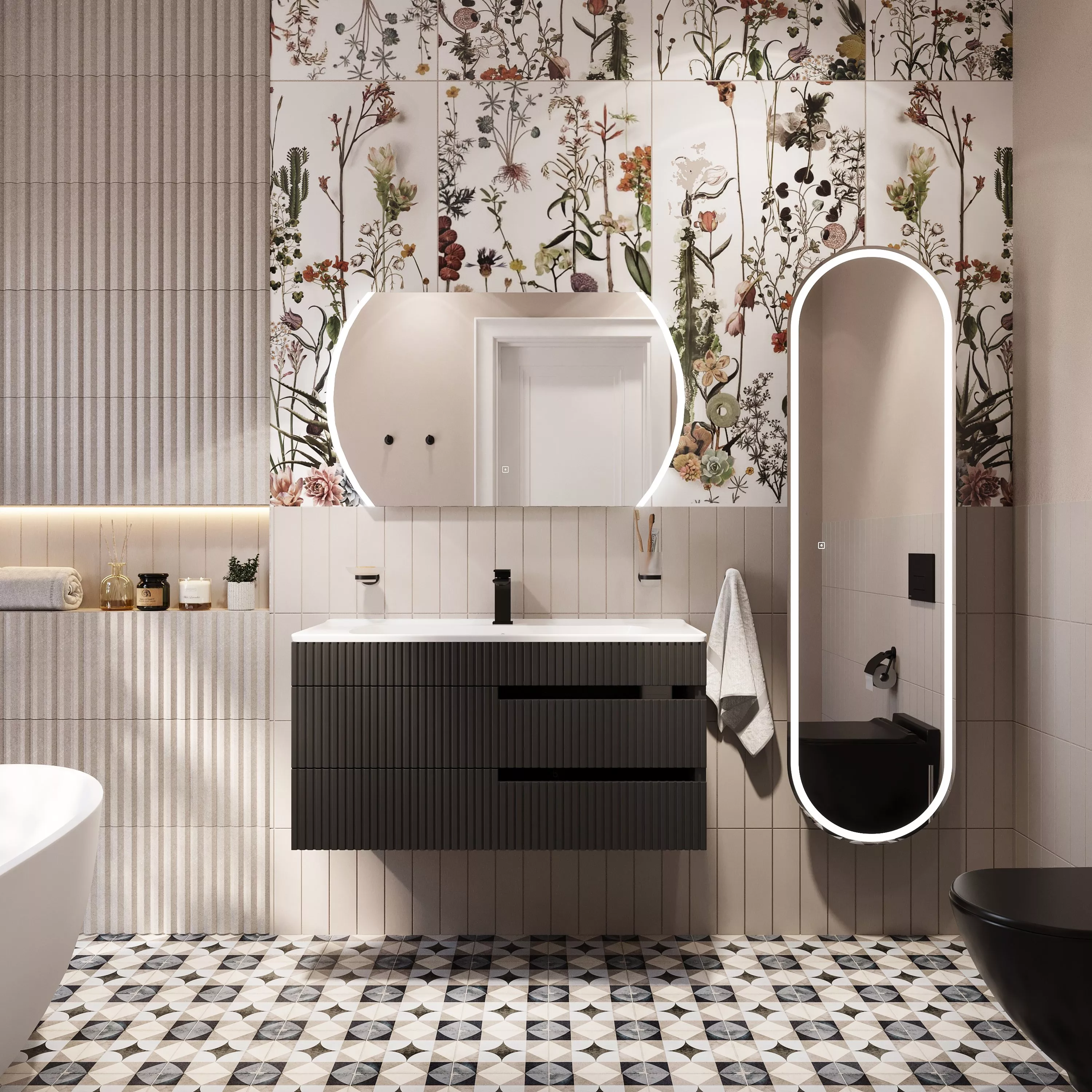 

Мебель для ванной VOQ Drop 100 anthracite