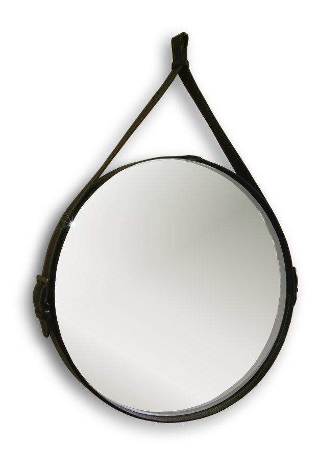 Зеркало AQUANIKA COUNTRY AQC5151RU128 (51*51) (без оснащения, круглое, черная кожа), шт