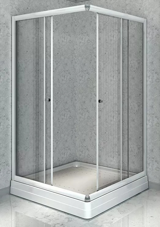 Душевой уголок Radomir Дрим 90х90 профиль белый стекло прозрачное с низким поддоном
