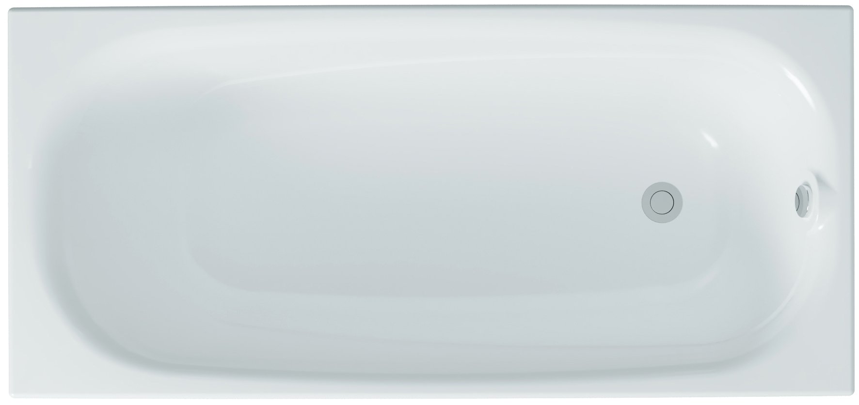 Акриловая ванна DIWO Кострома 180x70 прямоугольная, белая, российская, пристенная, с ножками