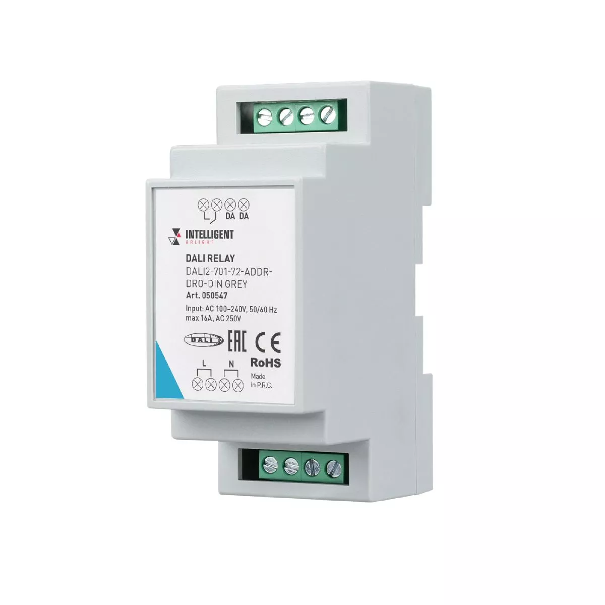 

Релейный модуль Arlight DALI2-701-72-ADDR-DRO-DIN Grey (230V, 1x16A) 050547