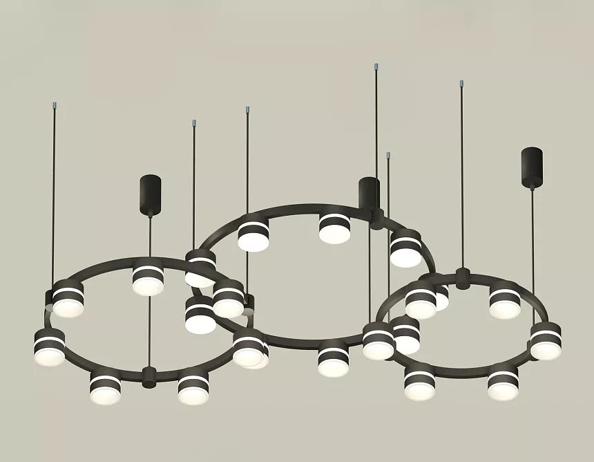 

Комплект подвесного светильника Ambrella Light Techno Ring XR92092220 (A9209x3, C9242, C9238, C9232, N8445)