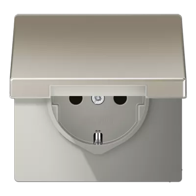 

Розетка 2K+З cо шторками и крышкой Jung ES1520KIKL