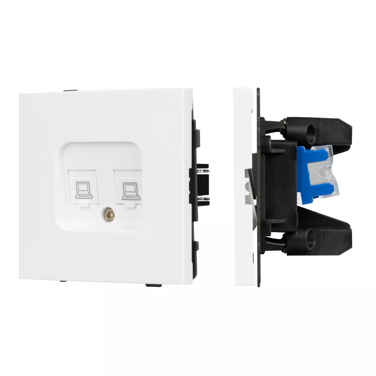 

Механизм компьютерной розетки двойной Arlight SCT-TENDO-MPC2-PL-WH (RJ-45, CAT6) 054100