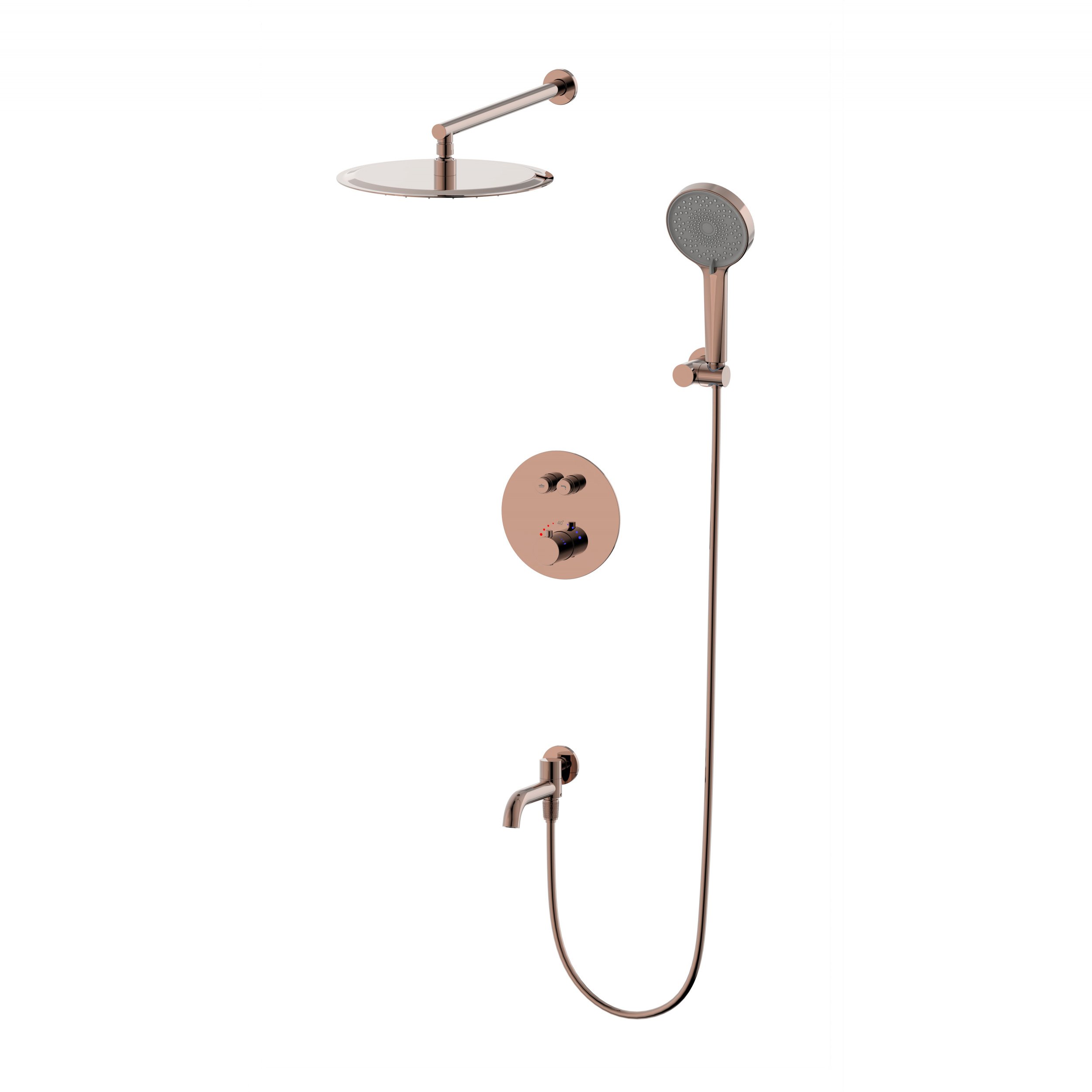 

Душевой комплект Wonzon & Woghand Stick WW-88929010-RG С ВНУТРЕННЕЙ ЧАСТЬЮ, розовое золото