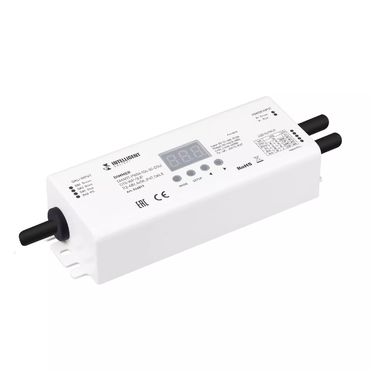 

Диммер Arlight SMART-PWM-104-82-DT6/DT8-WP-SUF (12-48V, 4x5A, IP67, DALI) 046513