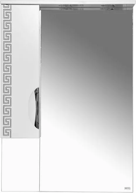 Зеркало-шкаф Misty Престиж 60 L серебряная патина, размер 60, цвет белый Э-Прсж02060-014ЛСбп - фото 1