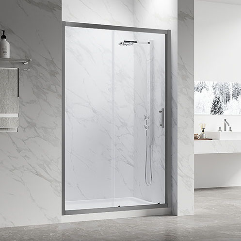 

Душевая дверь в нишу Veconi Vianno VN-55GM 130 см, профиль матовая оружейная сталь, стекло прозрачное