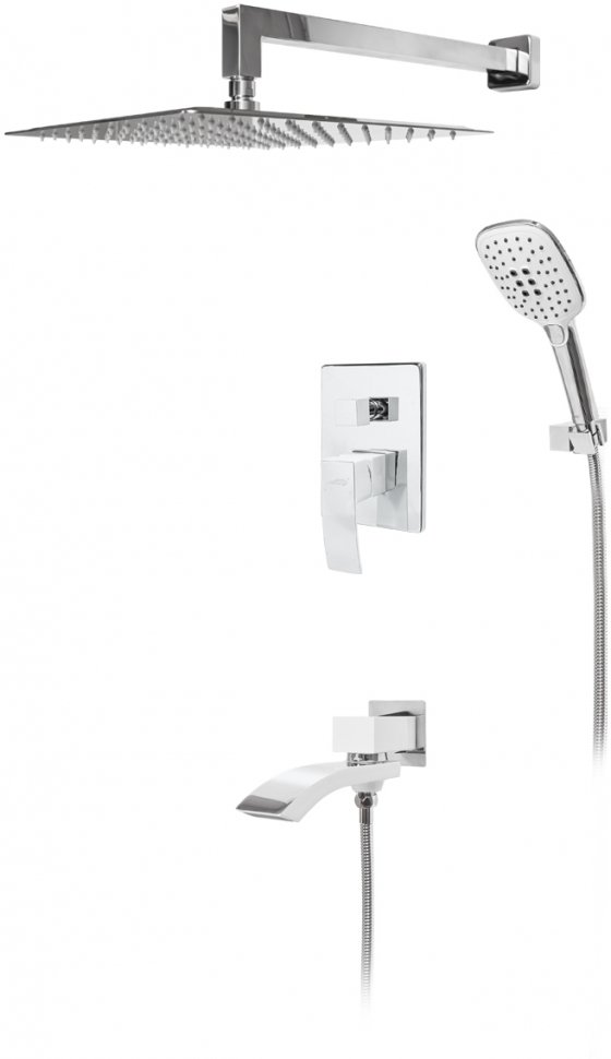 

Душевая система Hansberge CUBITO H6077W Белый хром