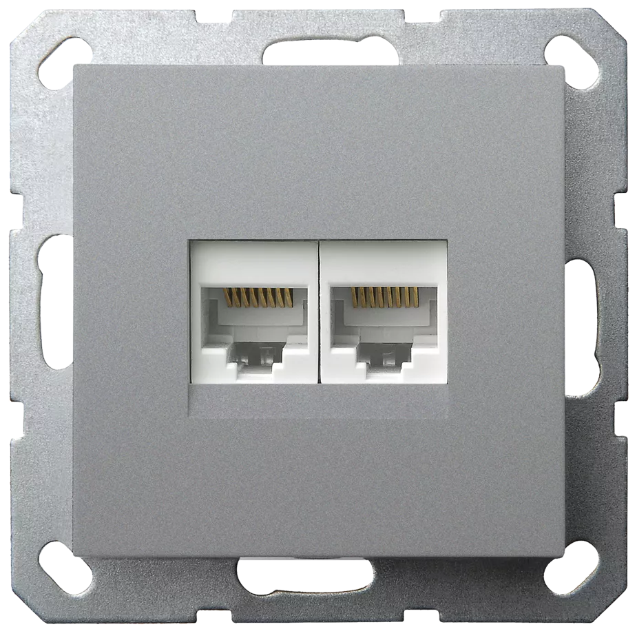 

Интернет розетка Jasmart двойная S разъем RJ45х2 (8/8) G6106S