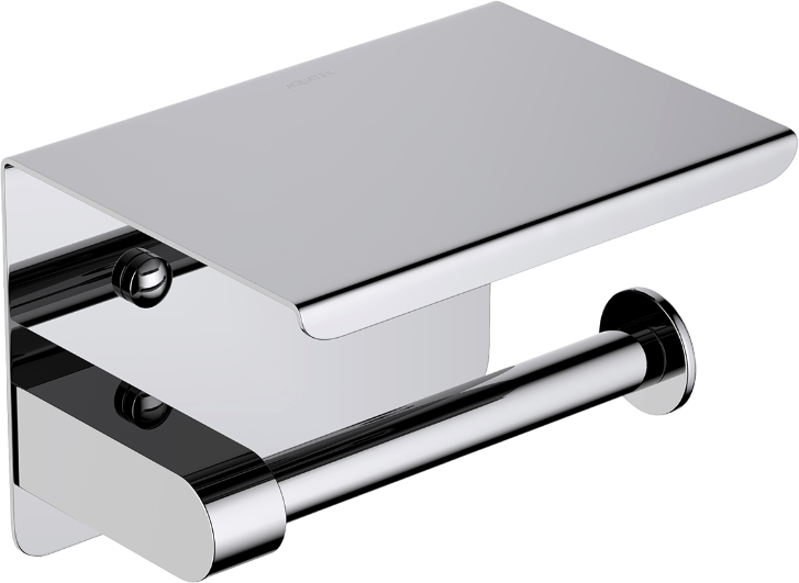 

Держатель туалетной бумаги AQUATEK Европа AQ4939CR с полкой для телефона, хром