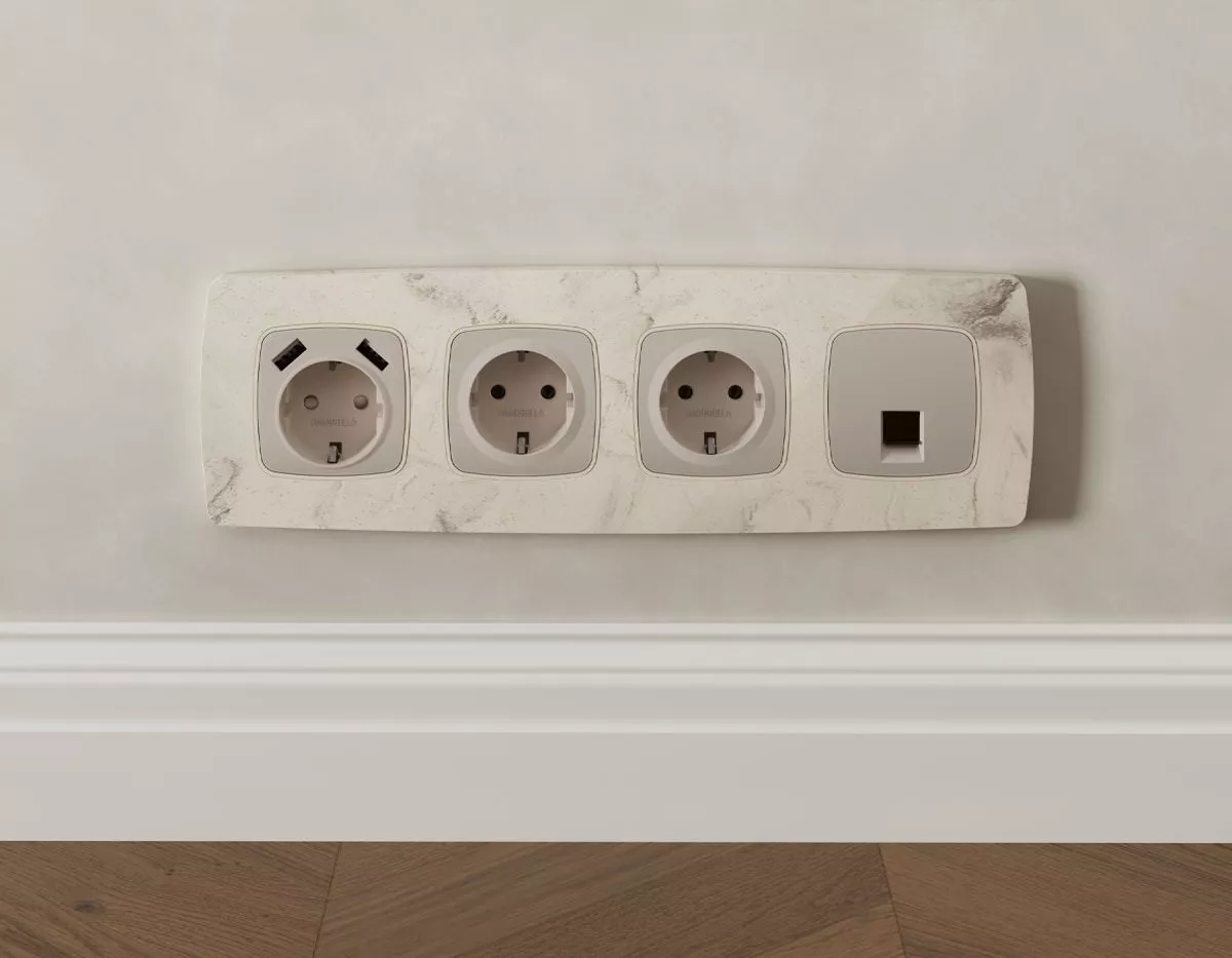 

Комплект механизма компьютерной розетки Ambrella Volt RJ-45 (8P8C) CAT6A экранированной с автоматической защитной шторкой OMEGA MO372005 Серо-бежевый матовый QUANT (OP3720, VM185)