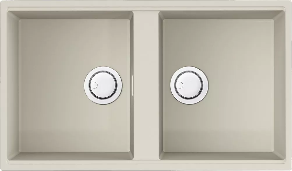 

Мойка кухонная двойная Omoikiri Kitagawa Artceramic 83.6x48.8 белый матовый