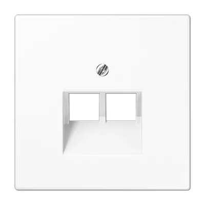 

Накладка 2-ой наклонной ТЛФ/комп розетки JUNG LS 990 LS969-2UAWW