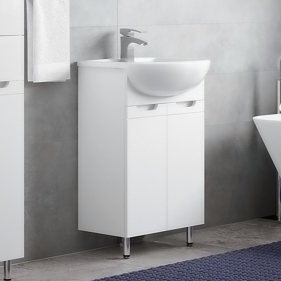 

Тумба под раковину без столешницы Corozo Лея 50 белая