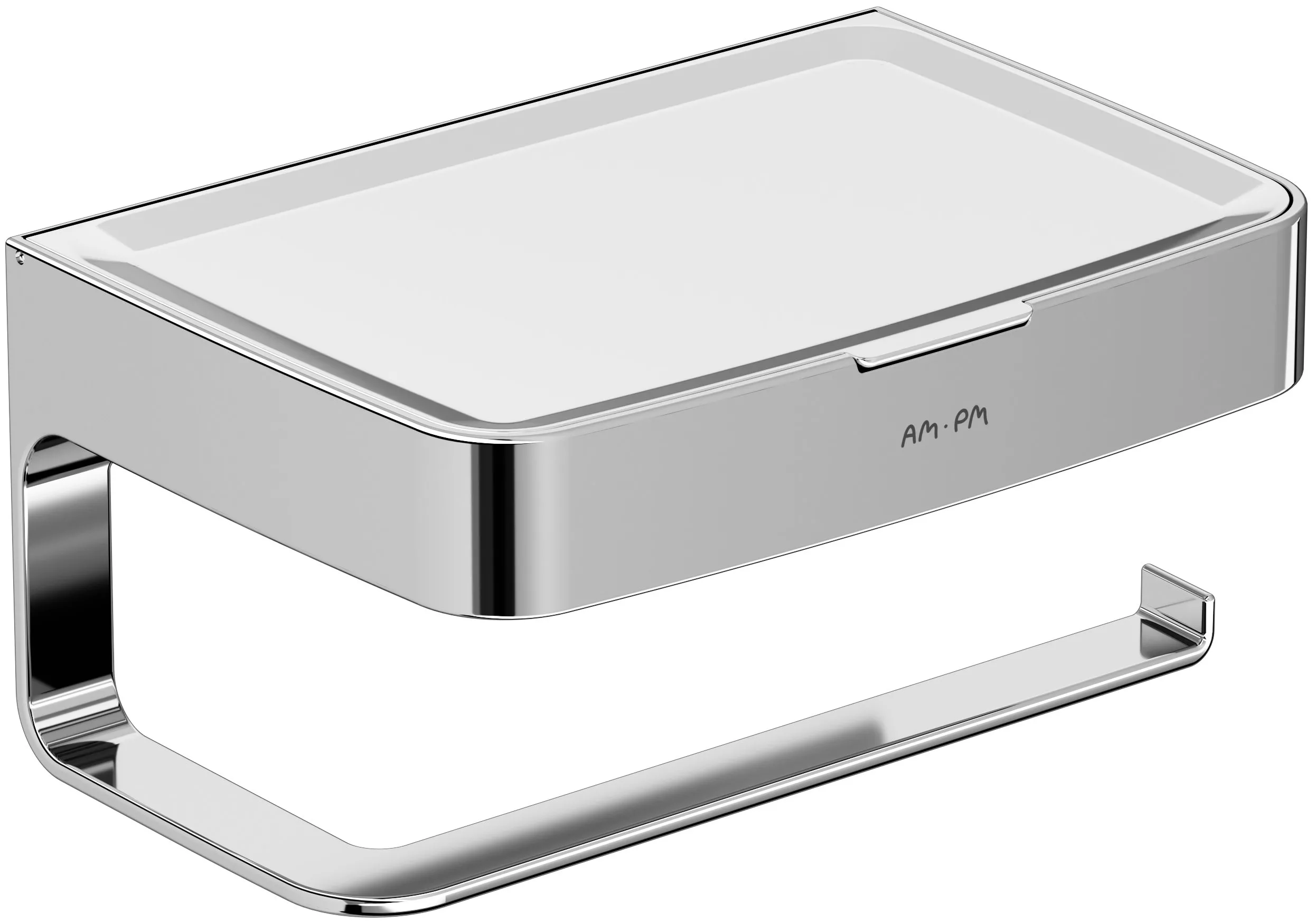 

Держатель туалетной бумаги AM.PM Inspire V2.0 A50A341500 с полкой для телефона и контейнером, хром