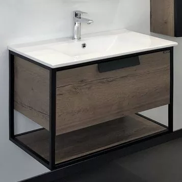 

COMFORTY. Тумба-умывальник "Бонн-75" дуб темный с раковиной COMFORTY 75E