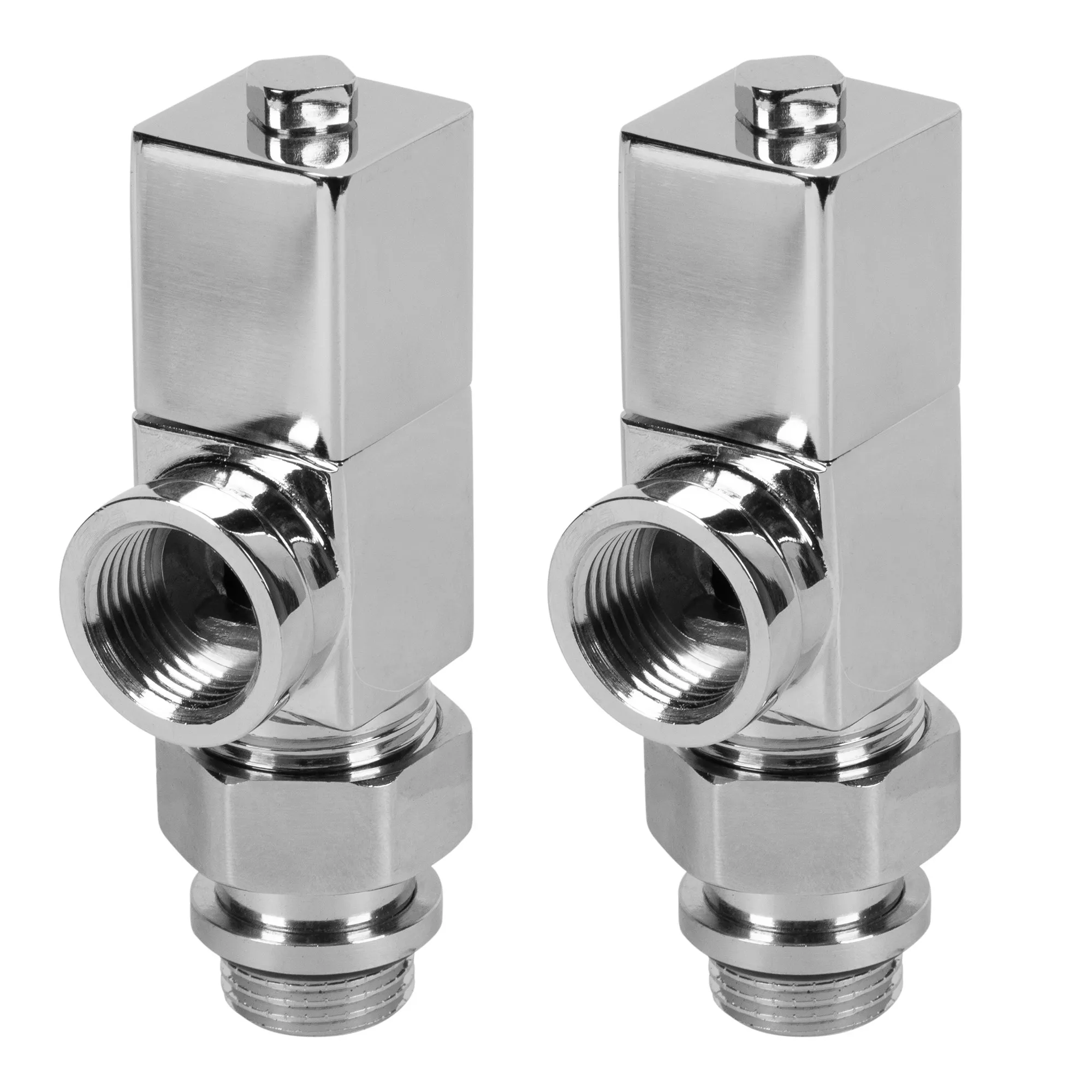 

Набор дизайн-вентилей CUBE, осевой (хром) 1/2