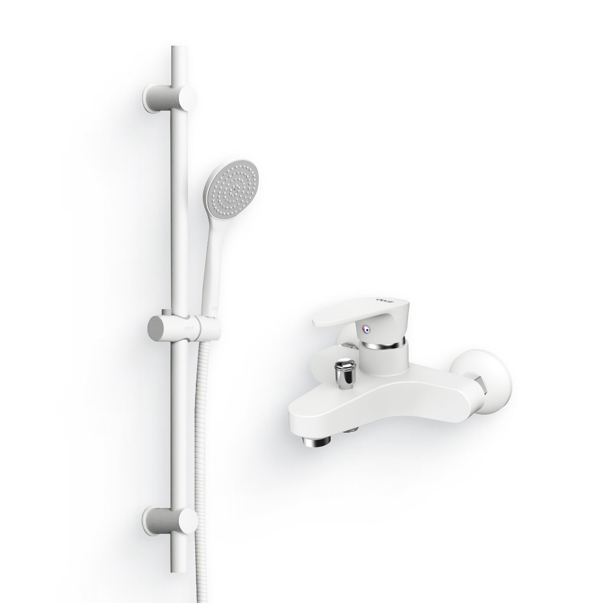 

Душевой комплект Гарнитур Dorff Comfort D0108000WH + Смеситель Alpha D9010000WH белый