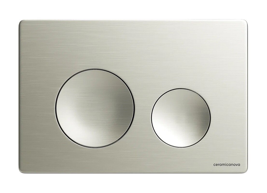 CN12-001BN Кнопка смыва Ceramicanova Баланс / Balance - Круг / Circle брашированный никель