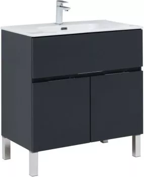 

Компл.3 - Тумба Алвита new 80 напольная 1 ящ., 2 дв. цв.антрацит (277551)
