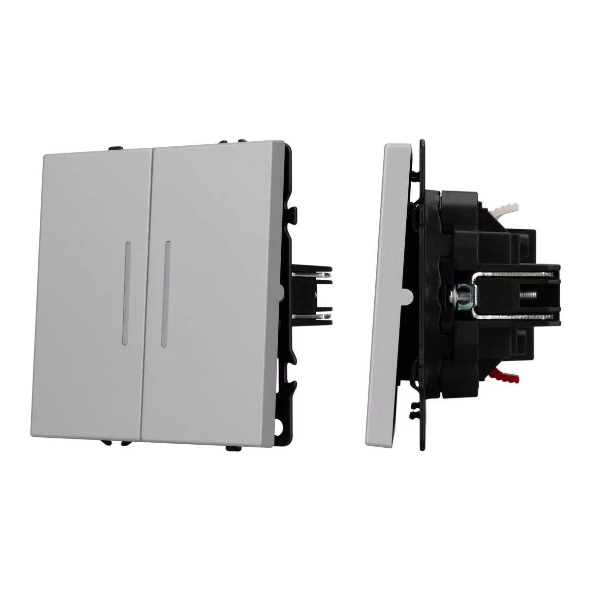 Выключатель проходной 2 кл подсветка софт-тач никель Arlight SWT-MKP2-SFPL-L-IS (250V, 10A) 059415(1)