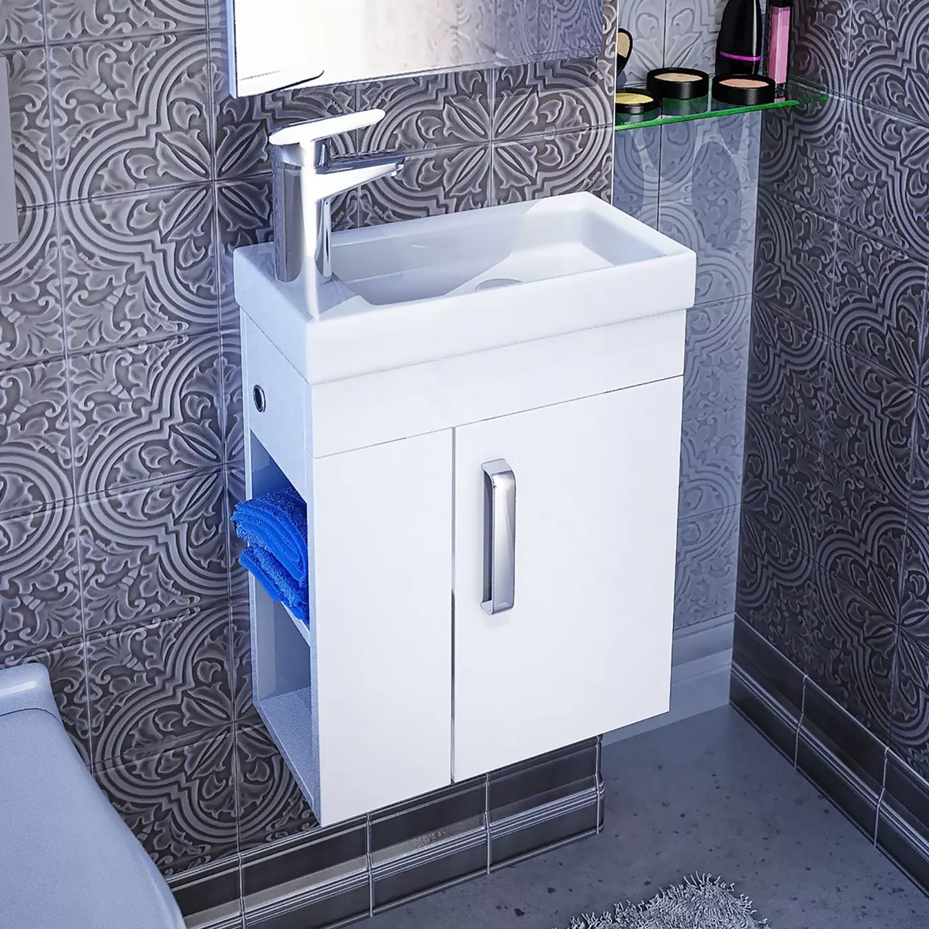 

Тумба с раковиной Iddis Torr 40 R, подвесная, белая