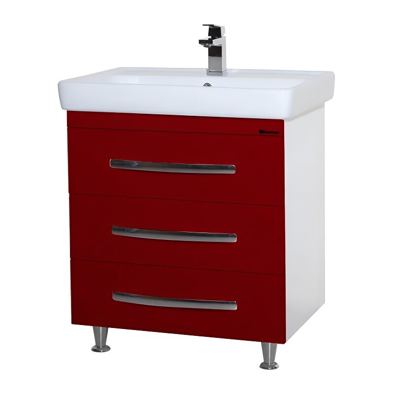 Рокко-70 тумба с 3 ящ. красная Н (ТИГОДА)