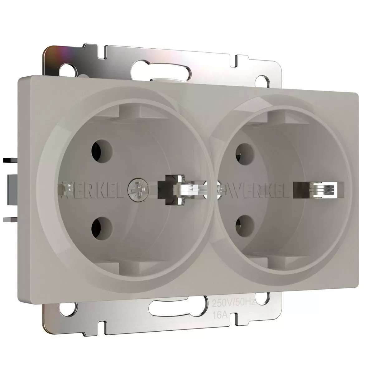 

Розетка двойная с заземлением Werkel W1272004 4690389213960 a069774