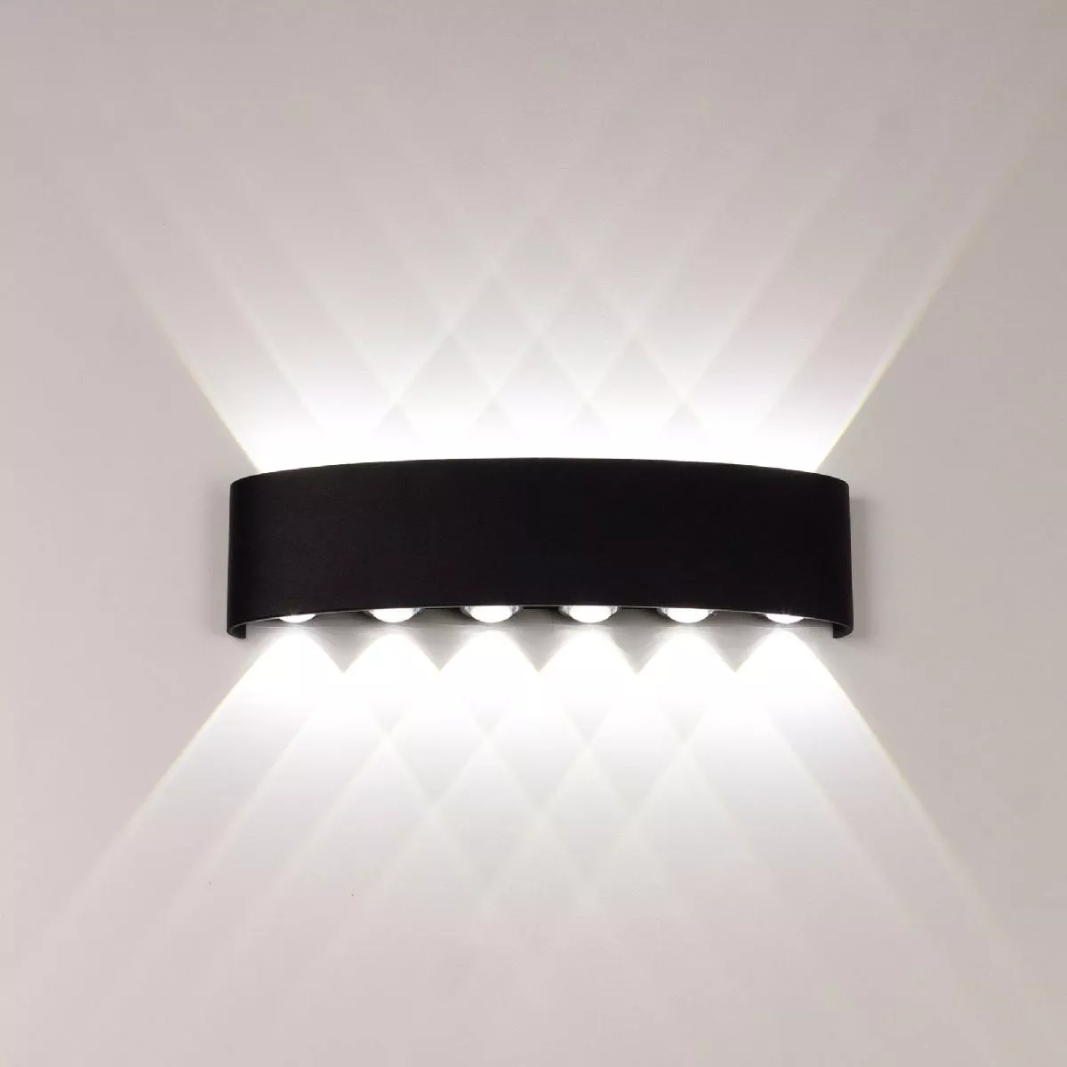 

Уличный настенный светильник AM Group AM307-12X1W BK 4000K