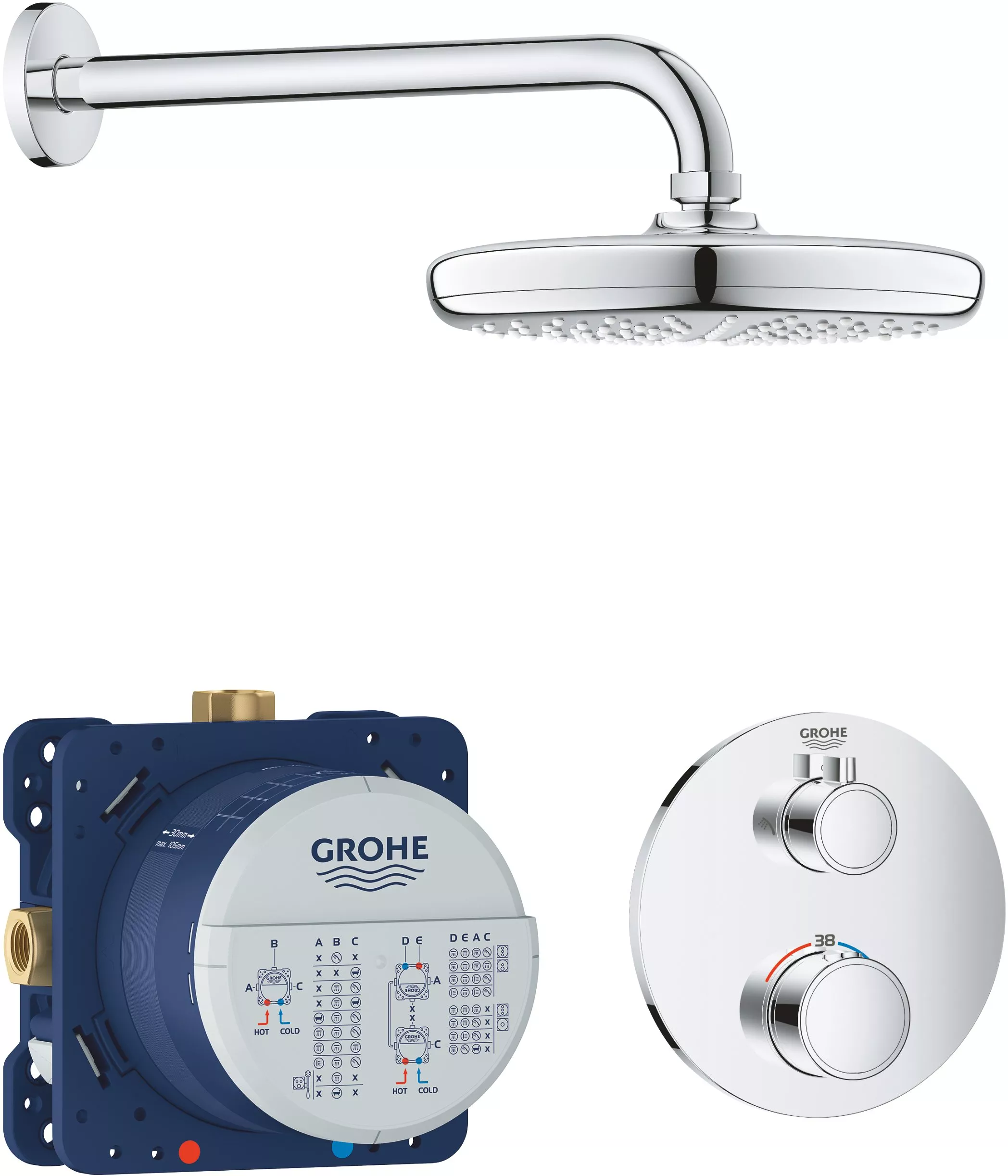 

Душевой комплект Grohe Grohtherm 34726000 С ВНУТРЕННЕЙ ЧАСТЬЮ