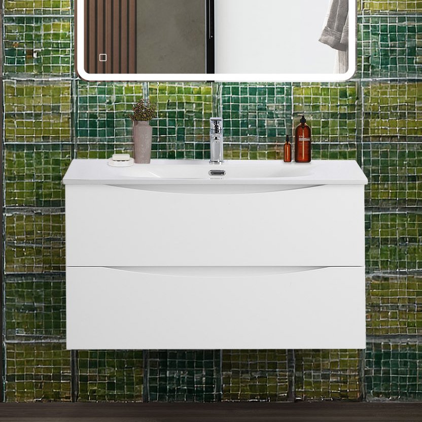 

Тумба под раковину без столешницы BelBagno Marino-cer-n 90 подвесная, bianco opaco