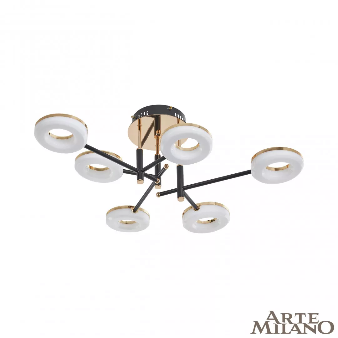 

Потолочная люстра Arte Milano Ferrara 272999/6 BK/GD