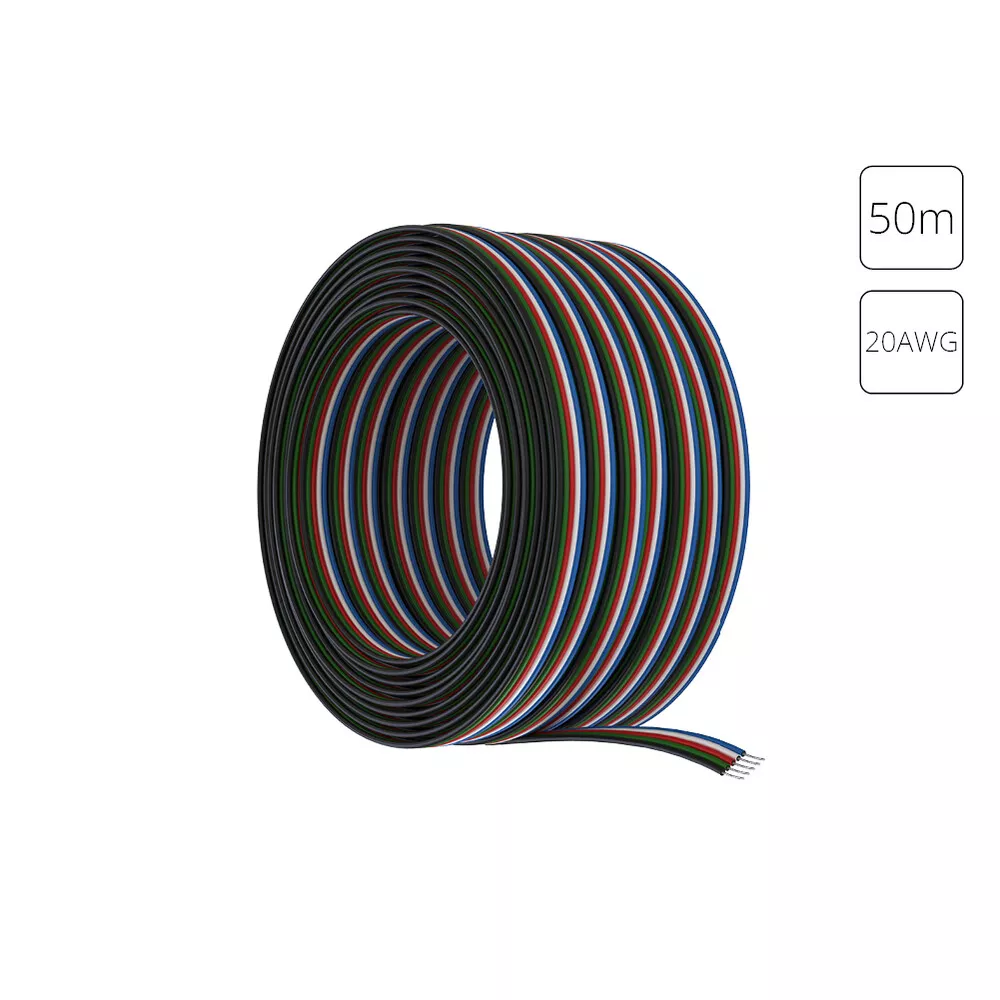 

Провод 5-жильный для светодиодной ленты RGBW 50м, 20AWG Arte lamp Strip-Accessories A20-5W