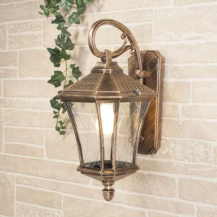 

Уличный настенный светильник Elektrostandard Virgo D черное золото 4690389064845