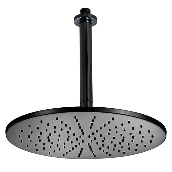 CISAL Shower Верхний душ D300 мм с потолочным держателем L180 мм, цвет черный