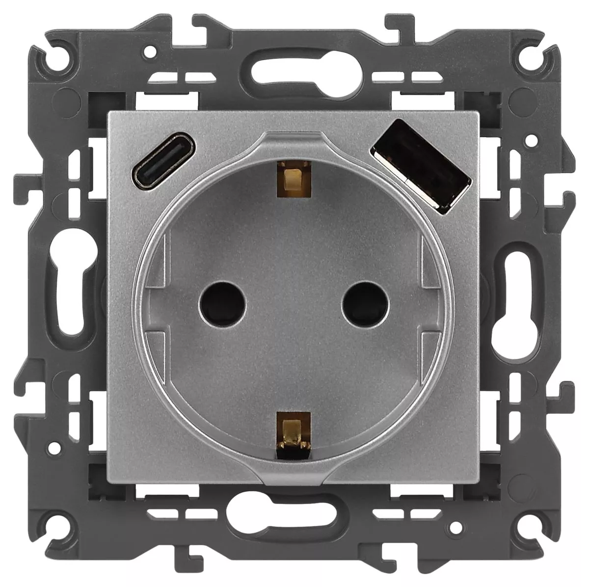 

Розетка со шторками с USB type-A+C Эра Elegance 14-4108-03 Б0067741