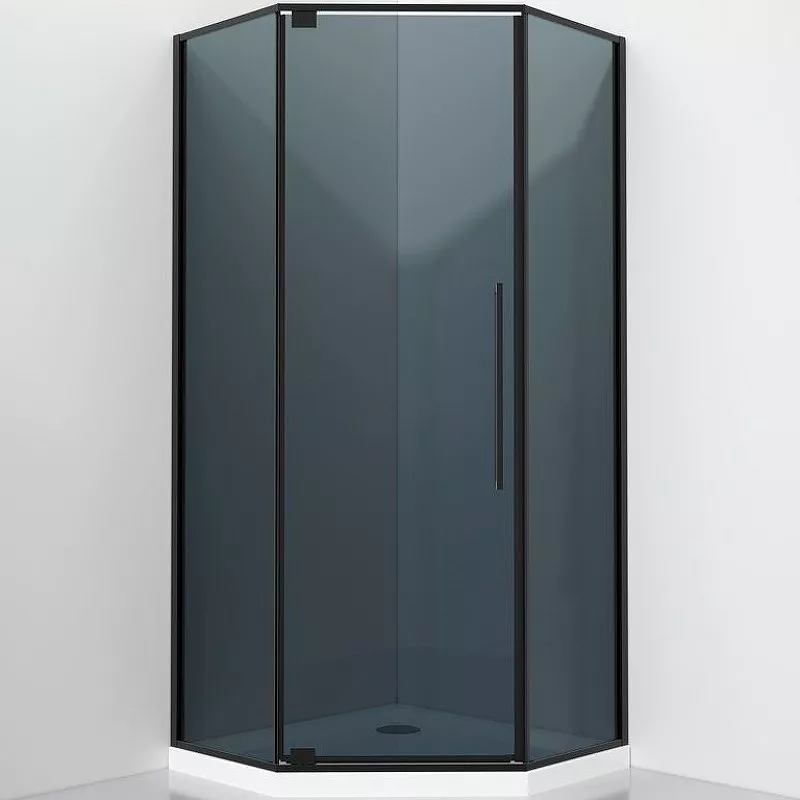 

Душевой уголок Black&White Stellar Wind 100х100 черный стекло тонированное