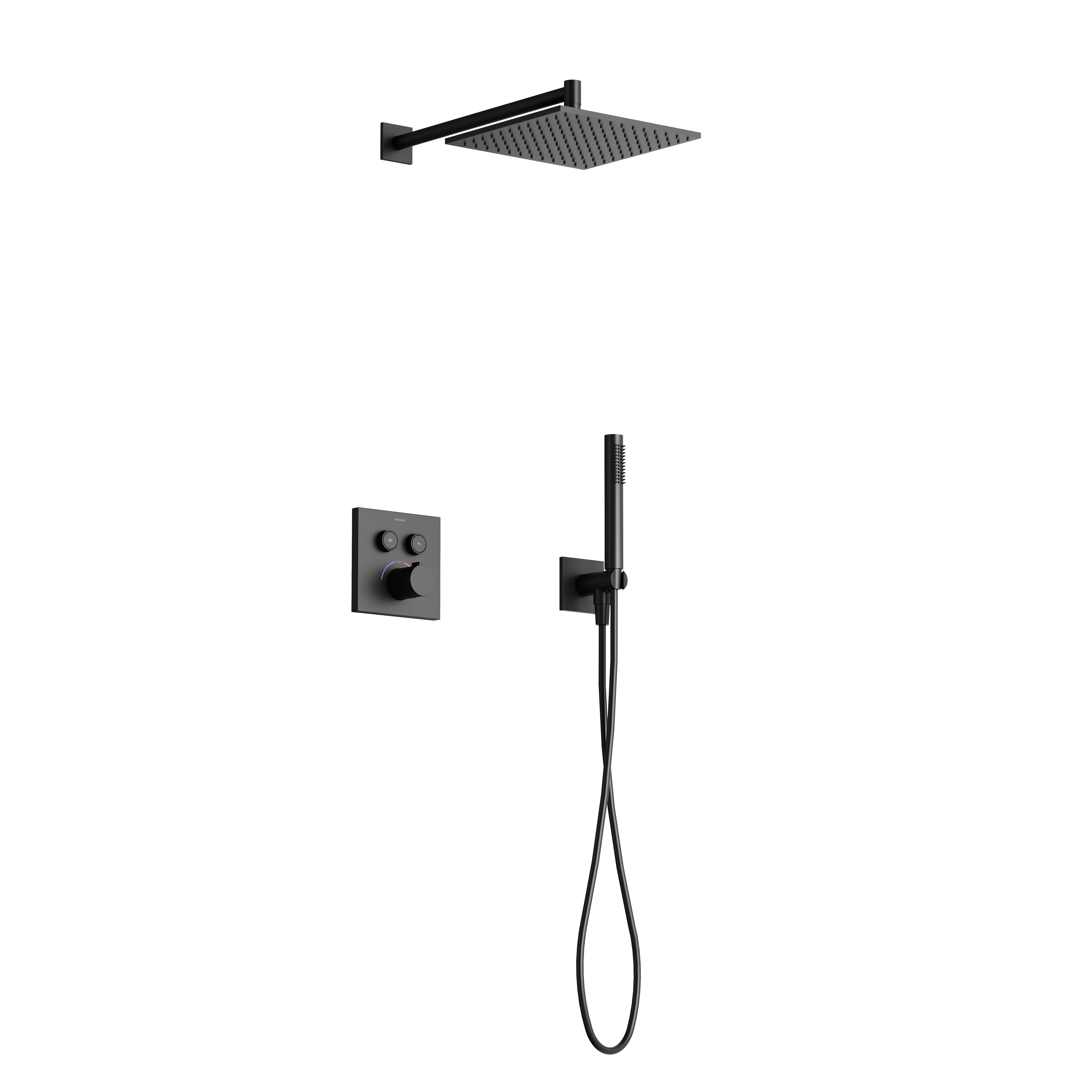 

Душевой комплект Sancos Linn SC9022MB С ВНУТРЕННЕЙ ЧАСТЬЮ, черный матовый