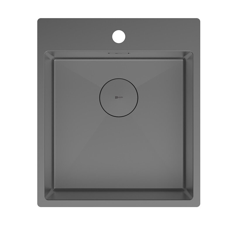 Кухонная мойка Lemark JANGA 440 прямоугольная из нержавеющей стали цвет: графит (9936103)