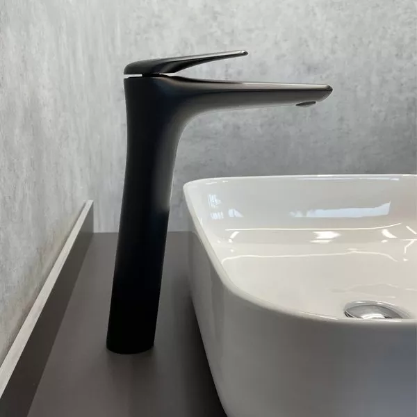 

COMFORTY. Смеситель для раковины, картридж 35 мм, черный матовый, FC074B-CMT